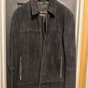 Men's  REISS Navy Suede Jacket